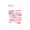 Ephemera Words Pink