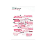 Ephemera Words Pink