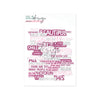 Ephemera Words Purple