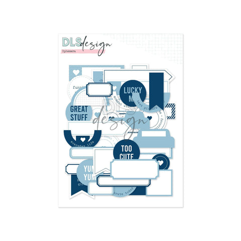 Essential Ephemera Labels Navy & Powder Blue