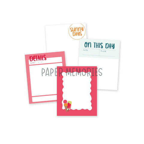 Journaling Cards 3x4" Summer Memories