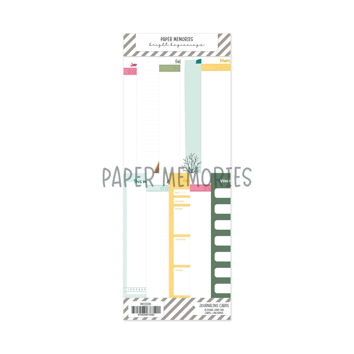 Journaling Cards 3x8" Bright Beginnings