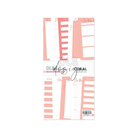 Journaling Cards 4x8" Coral