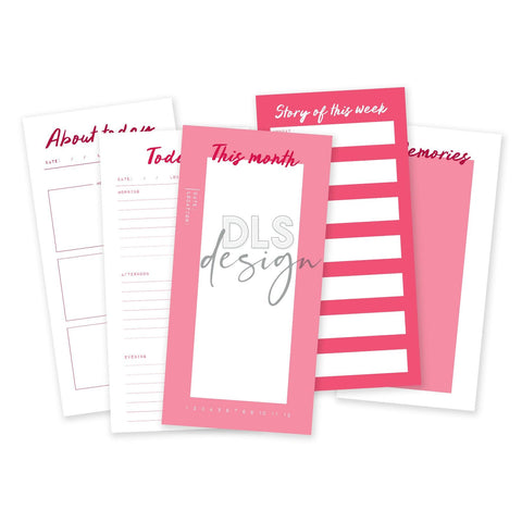 Journaling Cards 4x8" Essentials Cherry