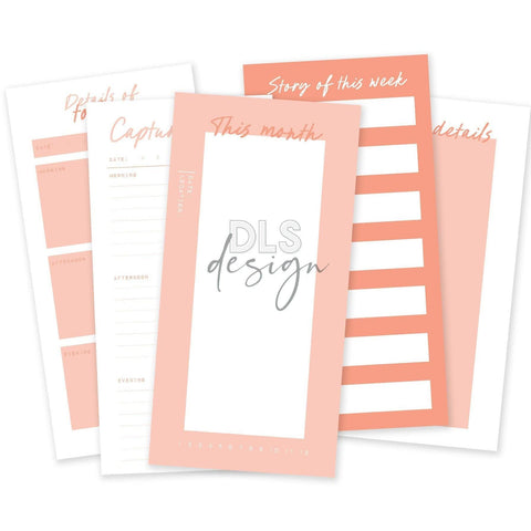 Journaling Cards 4x8" Peach