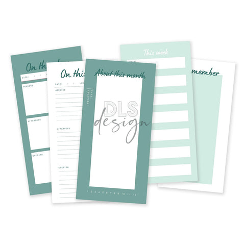Journaling Cards 4x8" Seafoam