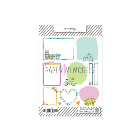 Journaling Shape Stickers Spring Memories - Spring Fling
