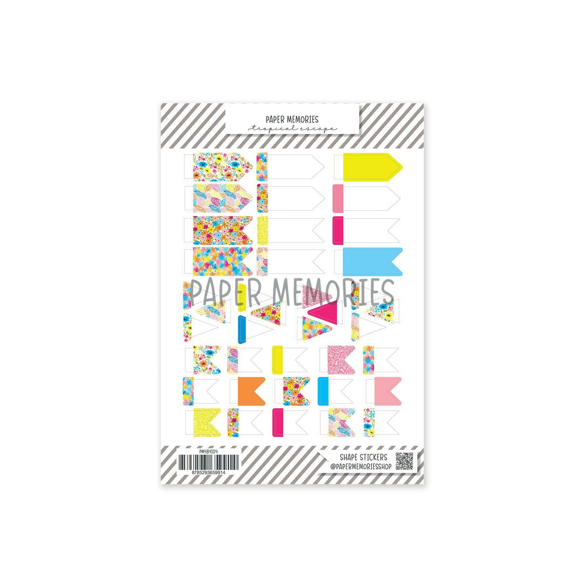 Journaling Shape Stickers Tropical Escape
