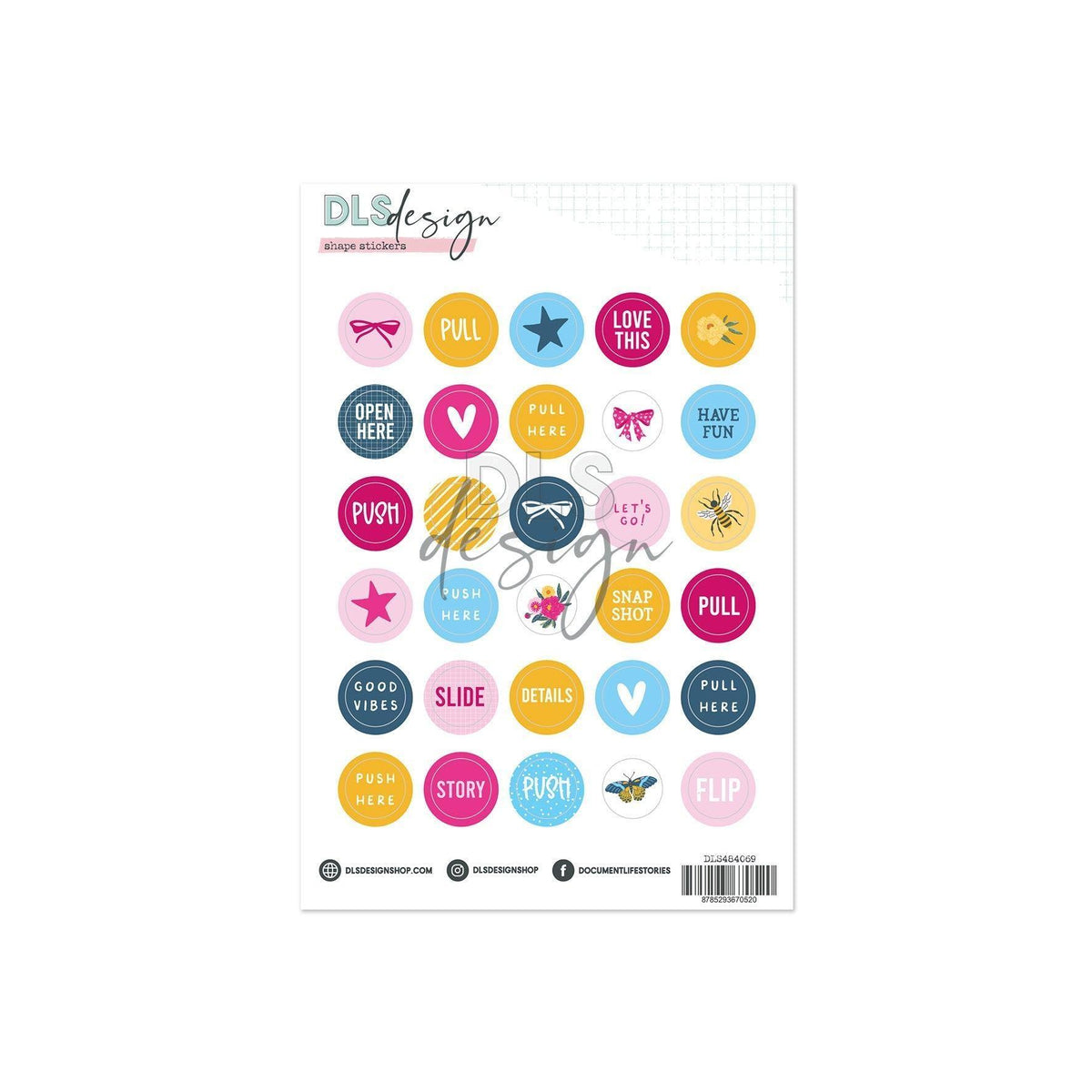Journaling Stickers Circles Sixteen Golden Days
