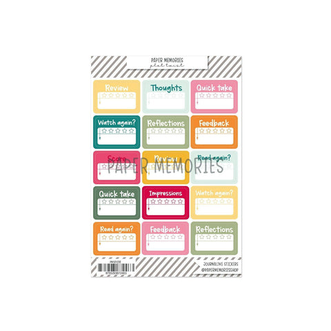 Journaling Stickers Plot Twist