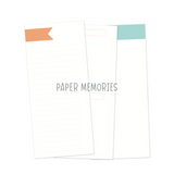 Life Story Insert 3x8" - Basic Inserts - Coral, Papaya and Sky Blue