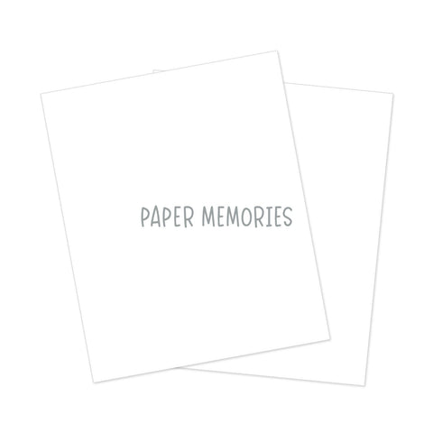 Life Story Insert 6x8" - White - Without Punch Holes
