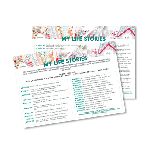 My Life Stories • Topics & Suggestion sheet