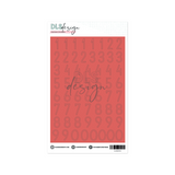 Number Stickers Big Chloe Deep Coral