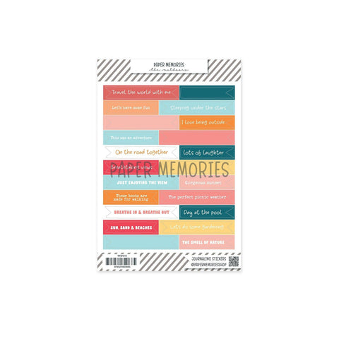 Paper Journaling Stickers Summer Memories - Outdoors