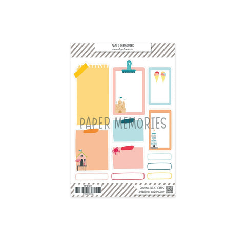 Paper Journaling Stickers Summer Memories - Sandy Toes 2.0