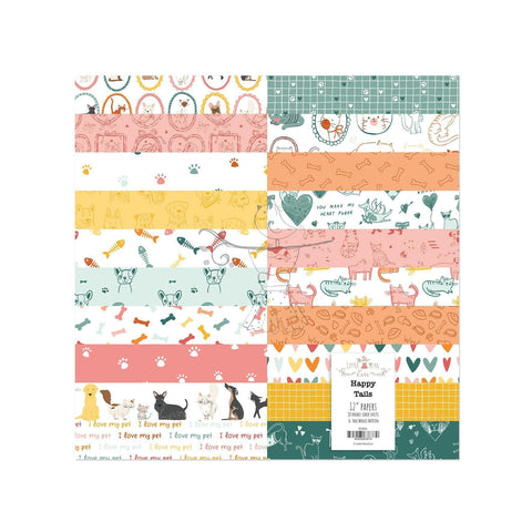 Paper Set 12" Happy Tails