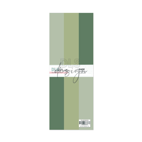 Paper Set 3x8" Cardstock Sage
