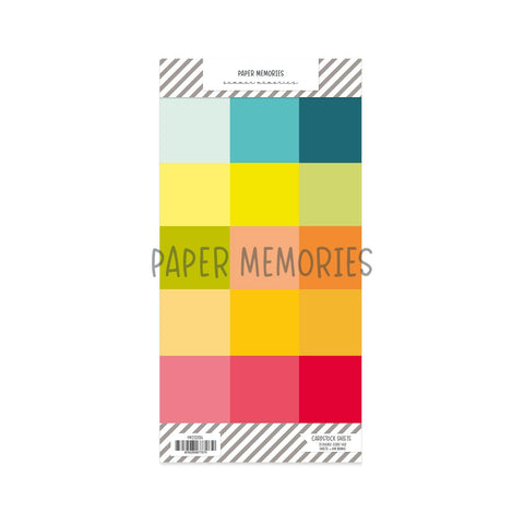 Paper Set 4x8" Cardstock Summer Memories