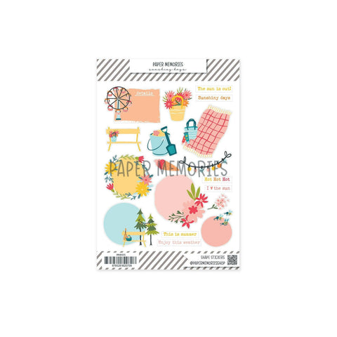 Paper Shape Stickers Summer Memories - Sunshiny Days
