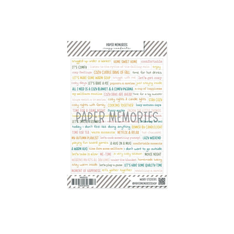 Paper Word Stickers Fall Memories - Cozy Comforts