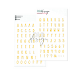Puffy Stickers Alphabet Bright Sunshine