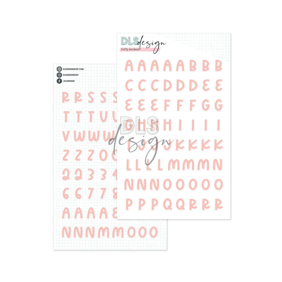 Puffy Stickers Alphabet Candy Coral Sands