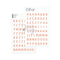 Puffy Stickers Alphabet Candy Peach