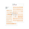 Puffy Stickers Alphabet Gilmo Papaya