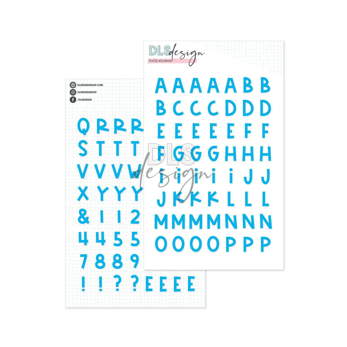 Puffy Stickers Alphabet Mason Azure