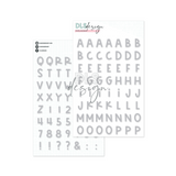 Puffy Stickers Alphabet Mason Grey