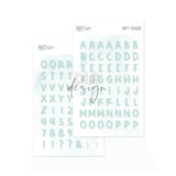 Puffy Stickers Alphabet Mason Mint