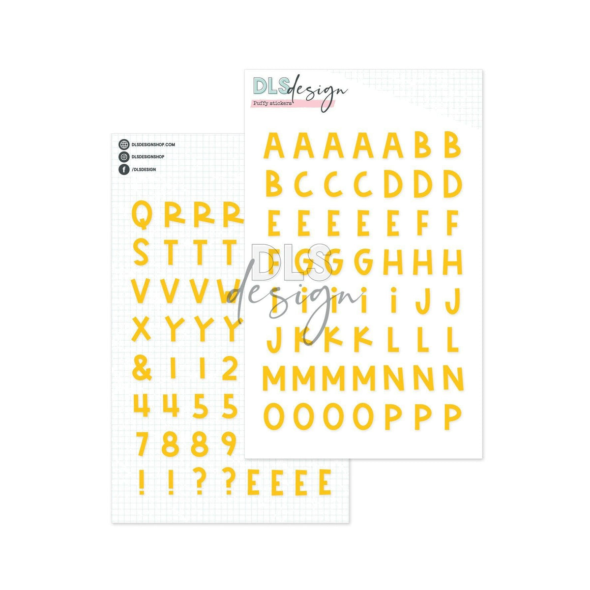 Puffy Stickers Alphabet Mason Sunshine – DLS Design