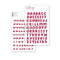 Puffy Stickers Alphabet Riley Cherry Wine