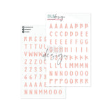 Puffy Stickers Alphabet Sage Coral