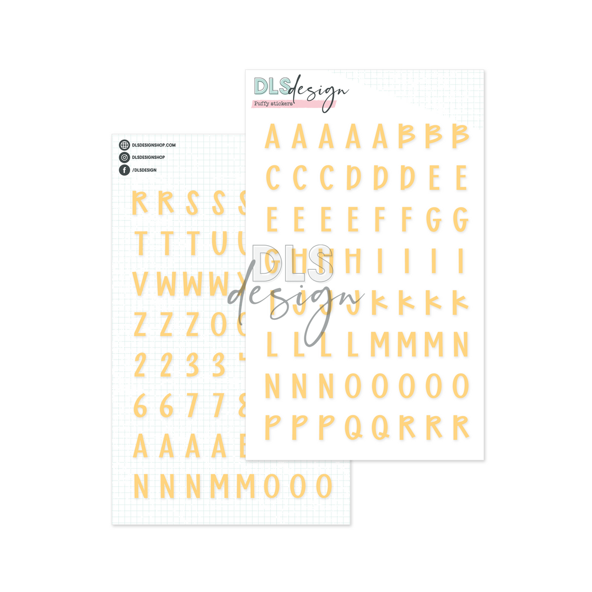 Puffy Stickers Alphabet Sage Light Sunshine