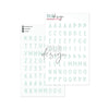 Puffy Stickers Alphabet Sage Seafoam