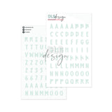 Puffy Stickers Alphabet Sage Seafoam