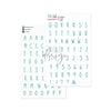 Puffy Stickers Alphabet Turquoise