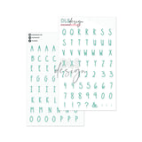 Puffy Stickers Alphabet Turquoise