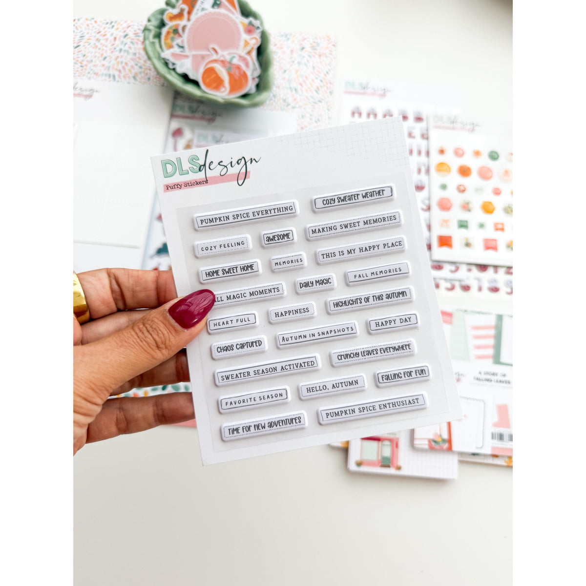 Puffy Stickers Autumn Words
