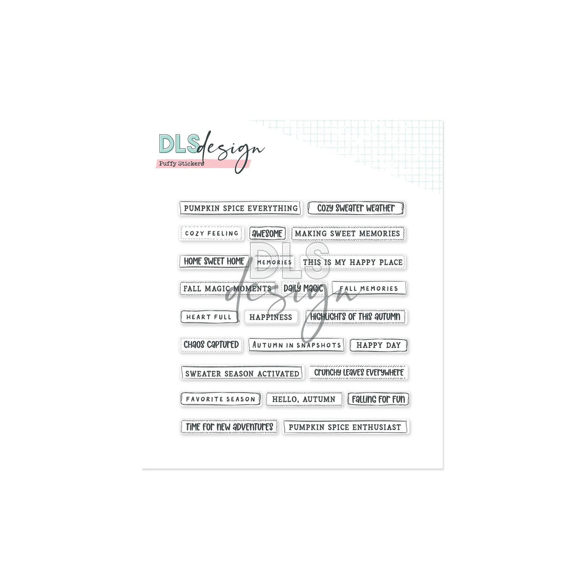 Puffy Stickers Autumn Words