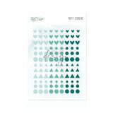 Puffy Stickers Essentials Shapes Teal