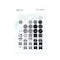 Puffy Stickers Flags Black & White