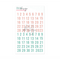 Puffy Stickers Gilmo Numbers Coral and Mint