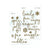 Puffy Stickers Gold Foil Words - DLS Design
