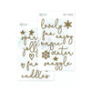 Puffy Stickers Gold Foil Words