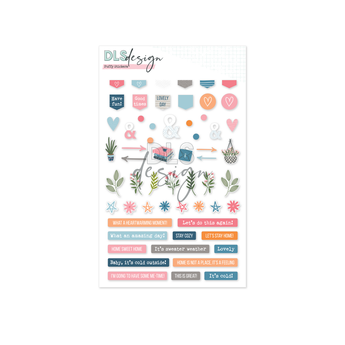 Puffy Stickers Heartwarming