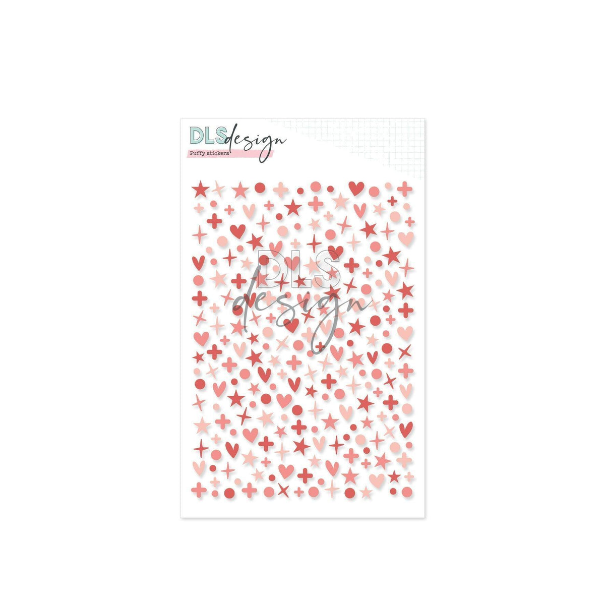 Puffy Stickers Mini Shapes Coral