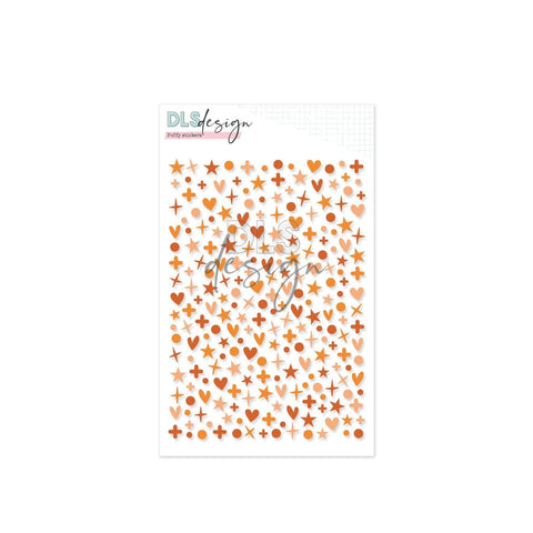 Puffy Stickers Mini Shapes Papaya